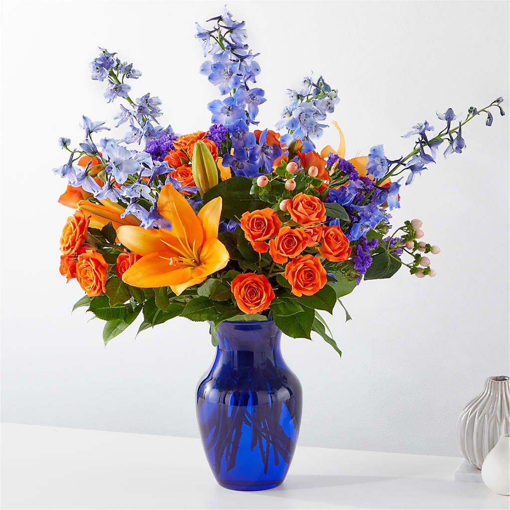 Radiant Citrus Bouquet – Lakeside Florist, Battle Creek MI