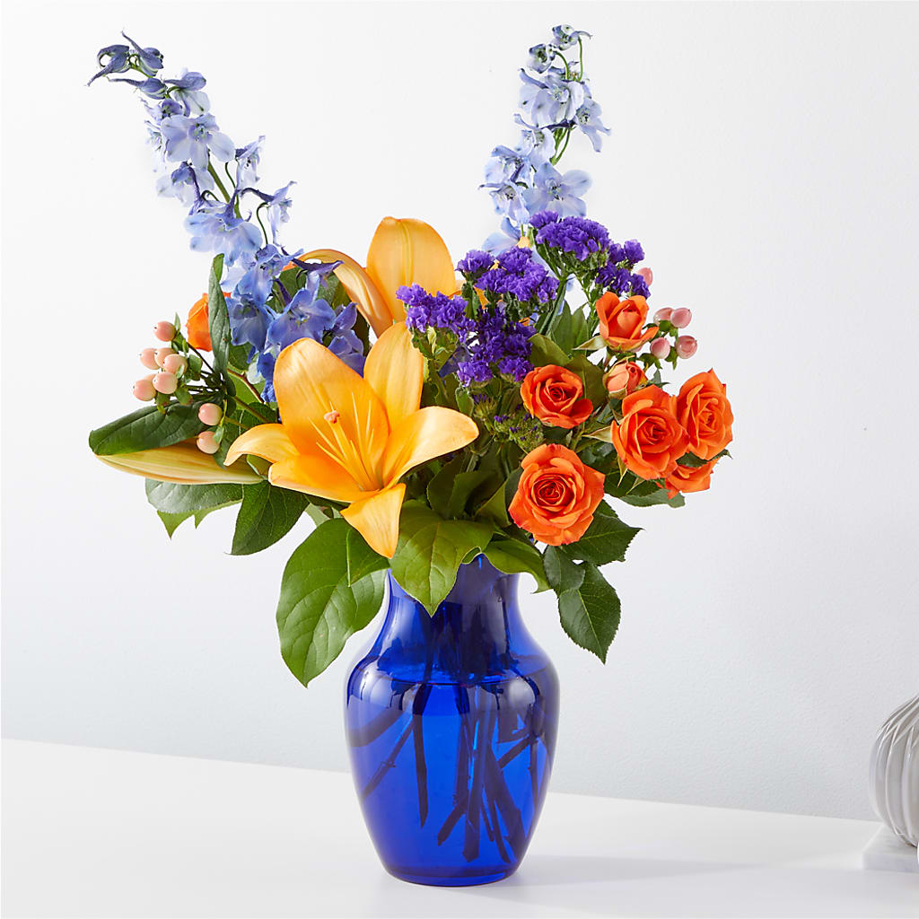 Radiant Citrus Bouquet – Lakeside Florist, Battle Creek MI