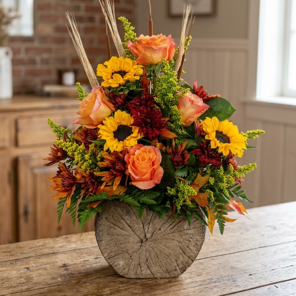 Autumn Cabin – Lakeside Florist, Battle Creek MI