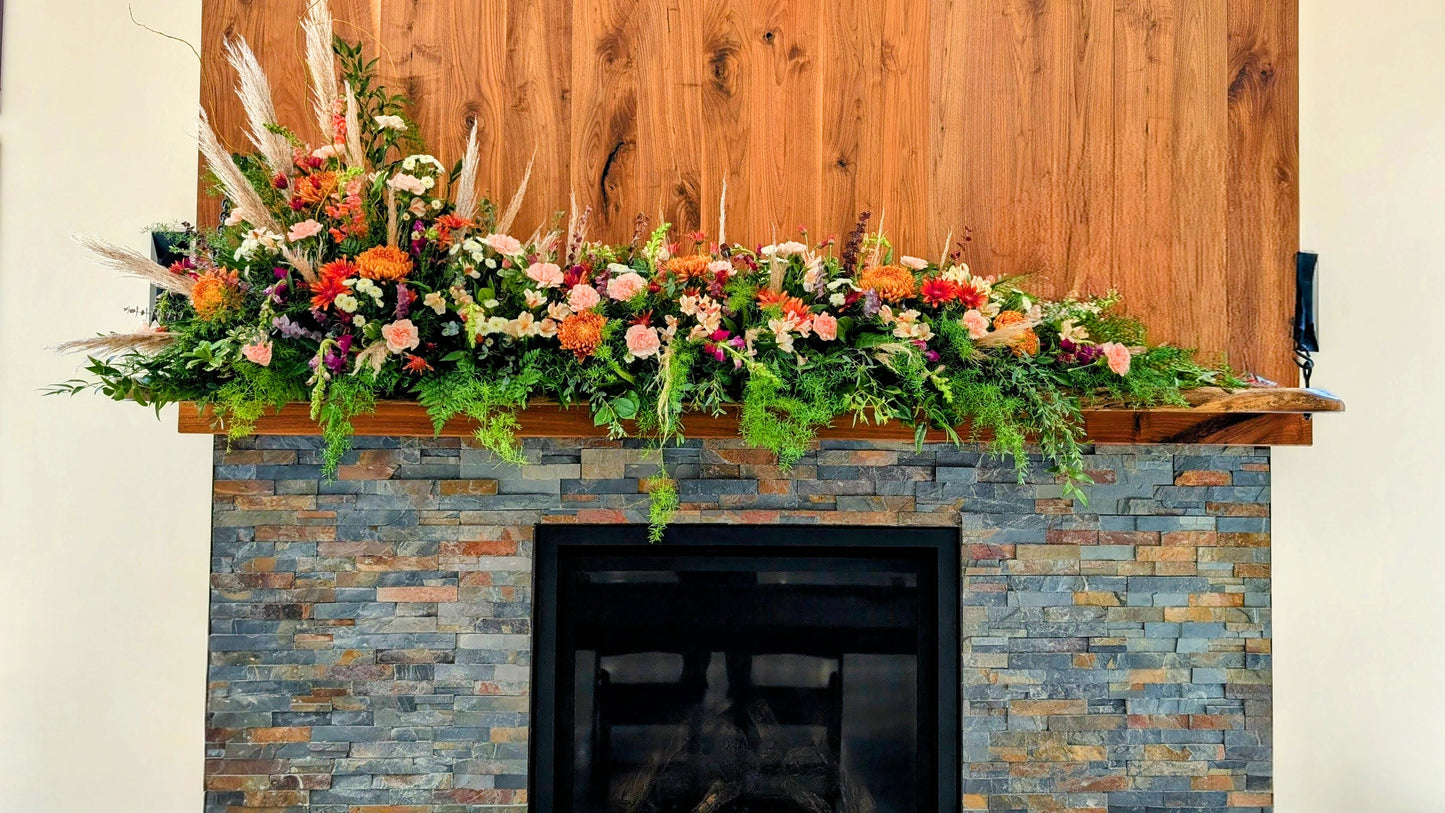 Fireside Mantel Piece – Lakeside Florist, Battle Creek MI