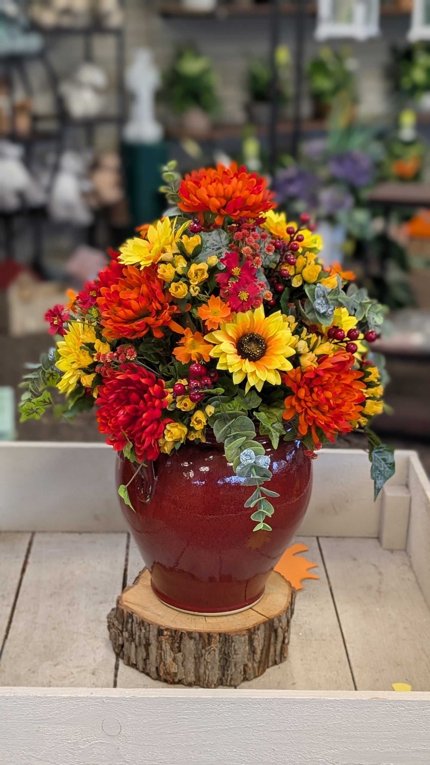 Rustic Red Harvest – Lakeside Florist, Battle Creek MI