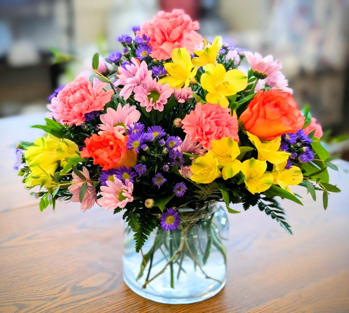 Sunset Song Bouquet – Lakeside Florist, Battle Creek MI