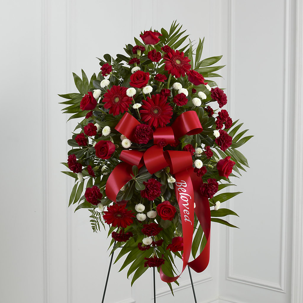 Treasured Memories Standing Spray – Lakeside Florist, Battle Creek MI