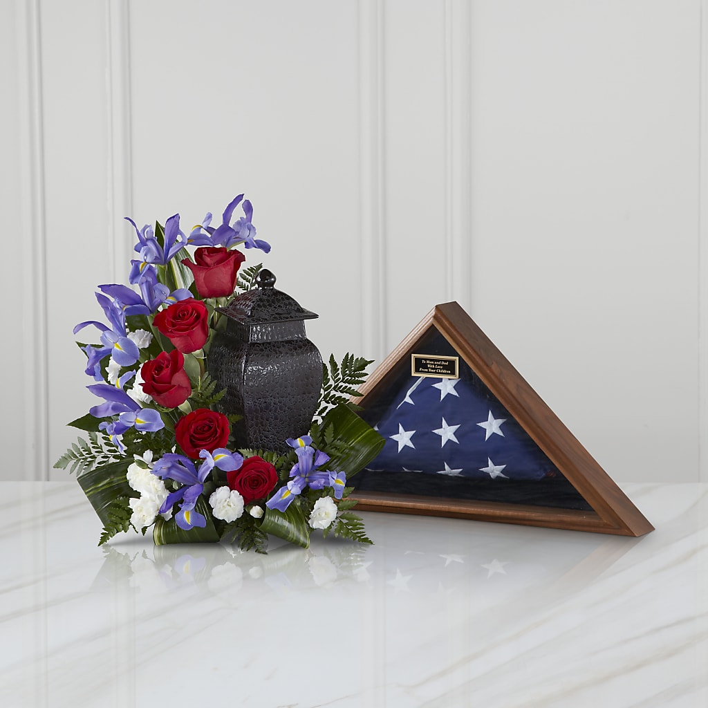 Patriotic Tribute Arrangement – Lakeside Florist, Battle Creek MI