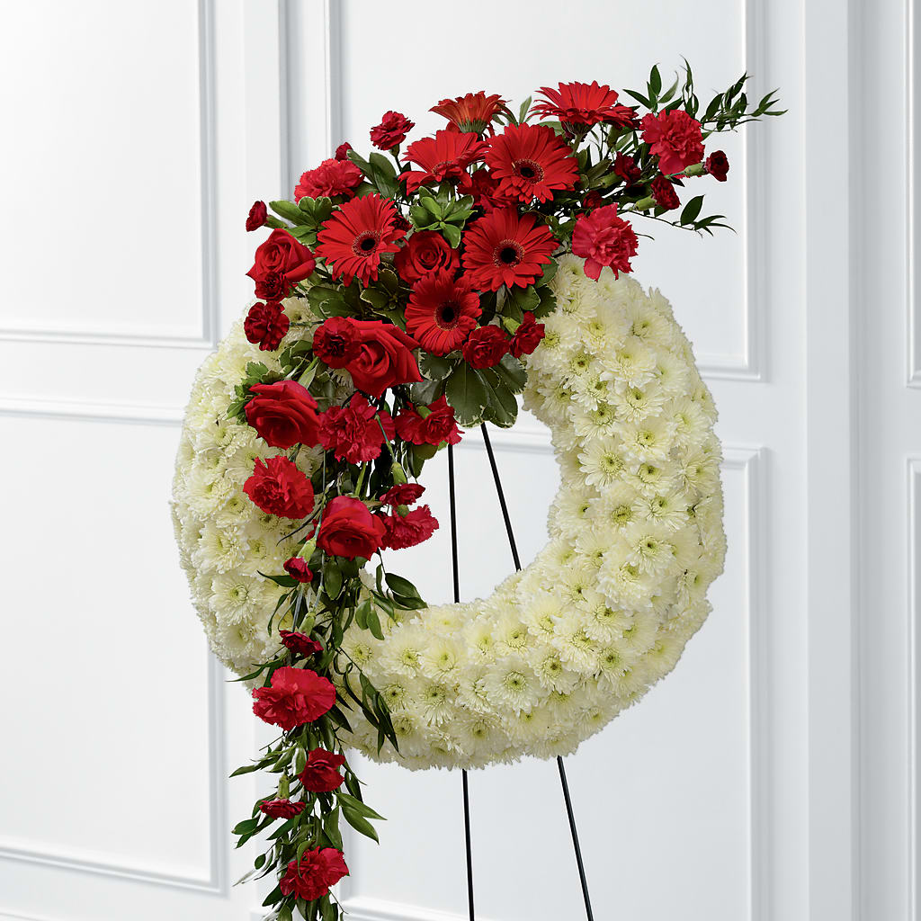 Graceful Tribute Wreath – Lakeside Florist, Battle Creek MI