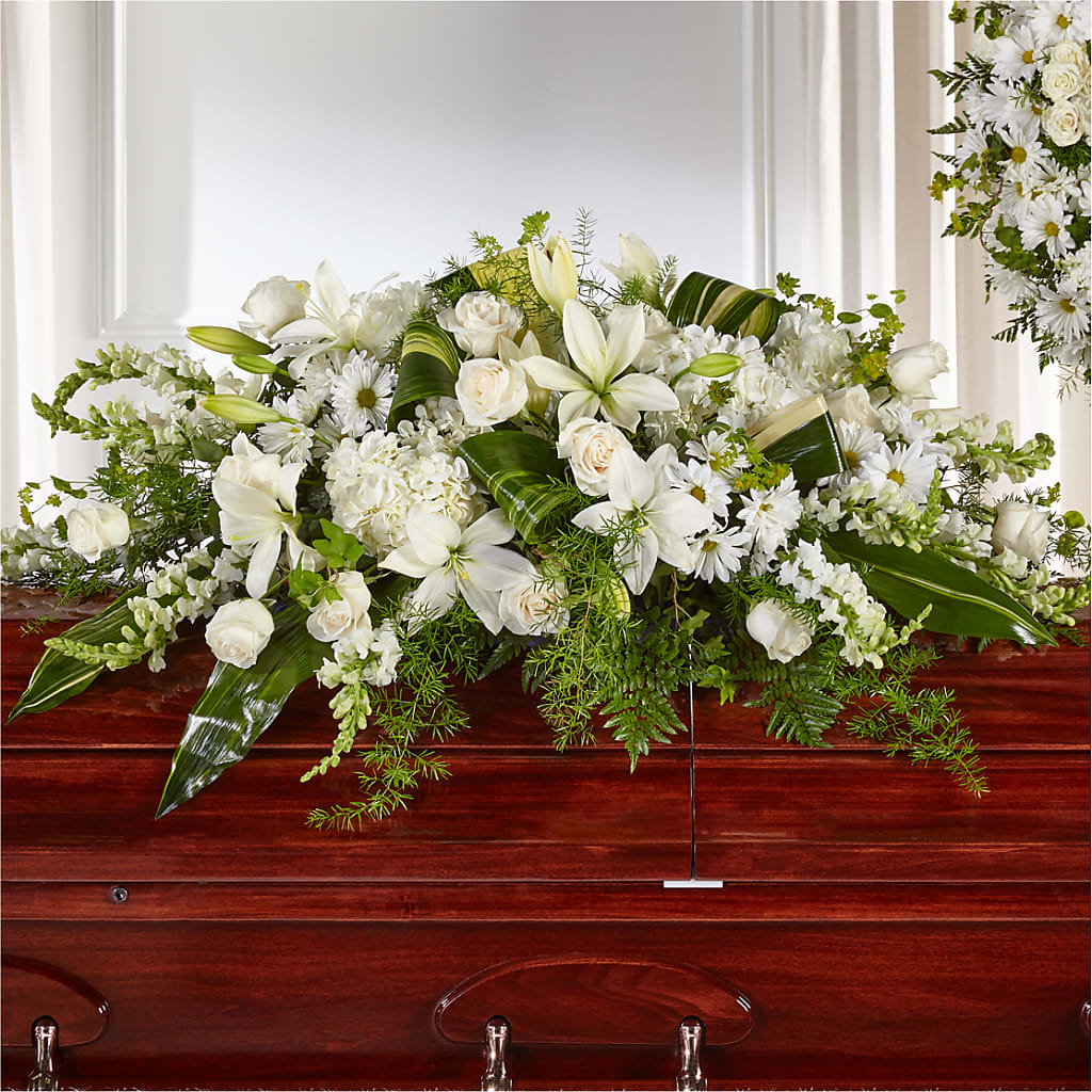 Abundance Casket Spray – Lakeside Florist, Battle Creek MI