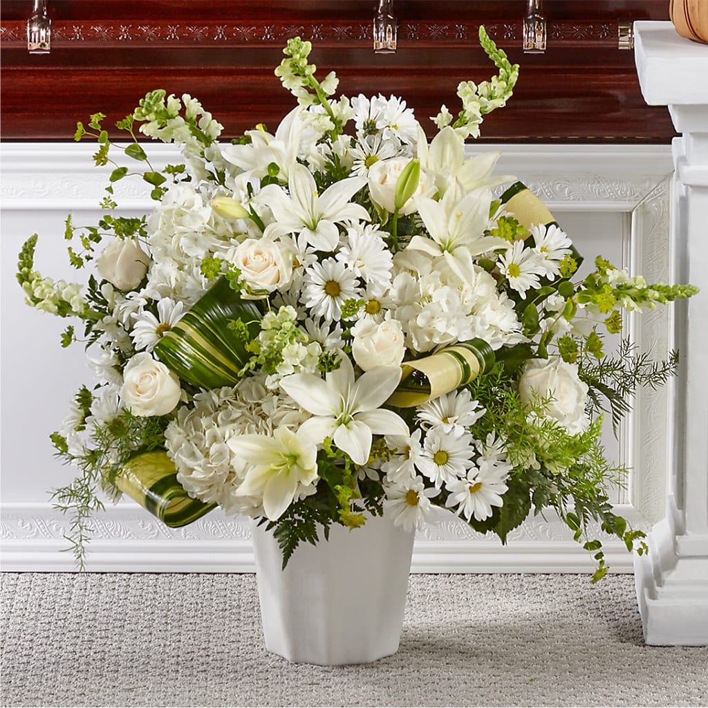 Thoughts of Tranquility Floor Basket – Lakeside Florist, Battle Creek MI