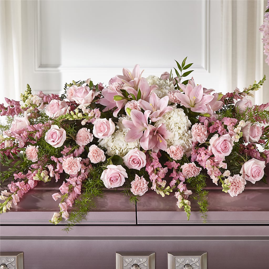 Life & Remembrance Casket Spray – Lakeside Florist, Battle Creek MI