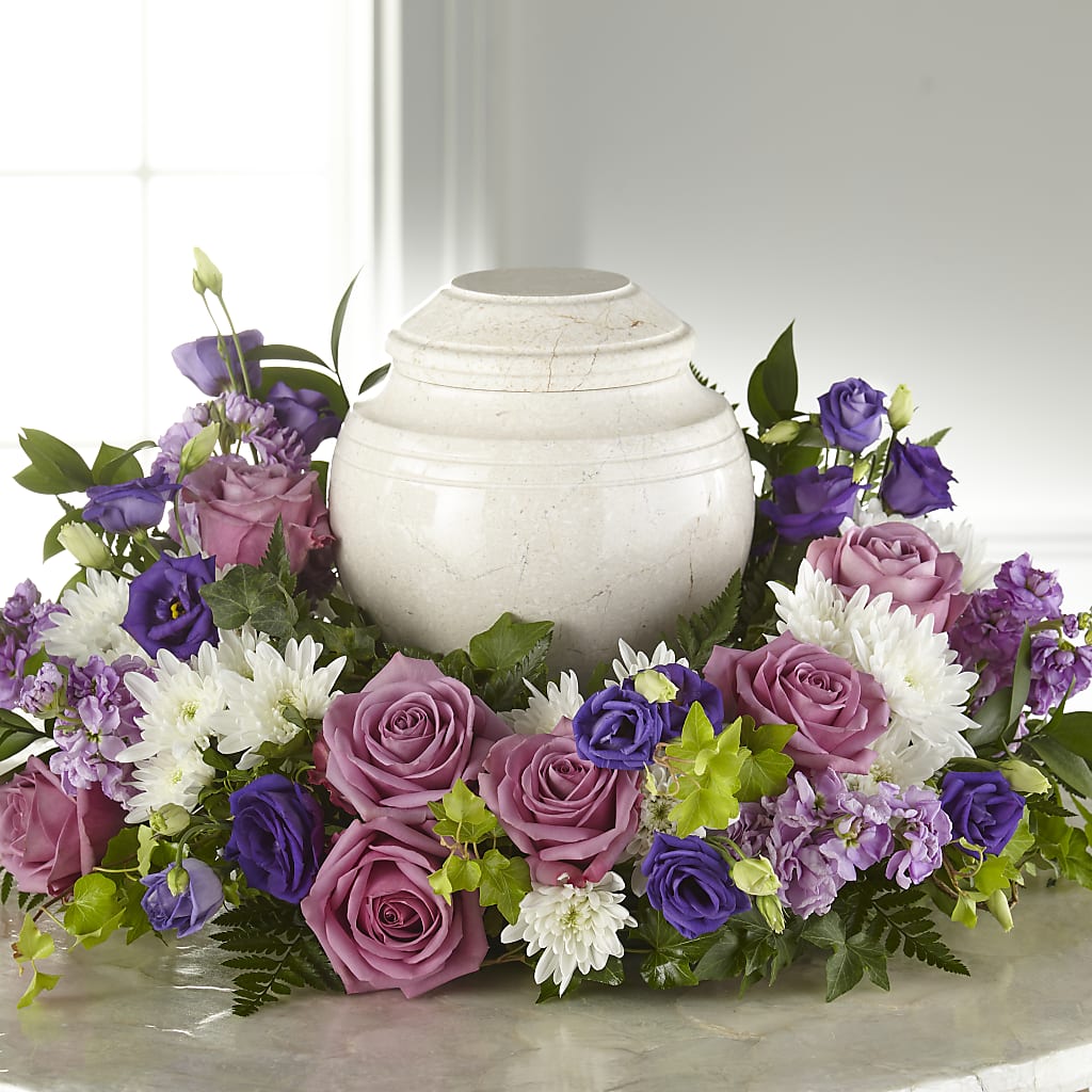 Blooming Sympathy Cremation Adornment – Lakeside Florist, Battle Creek MI