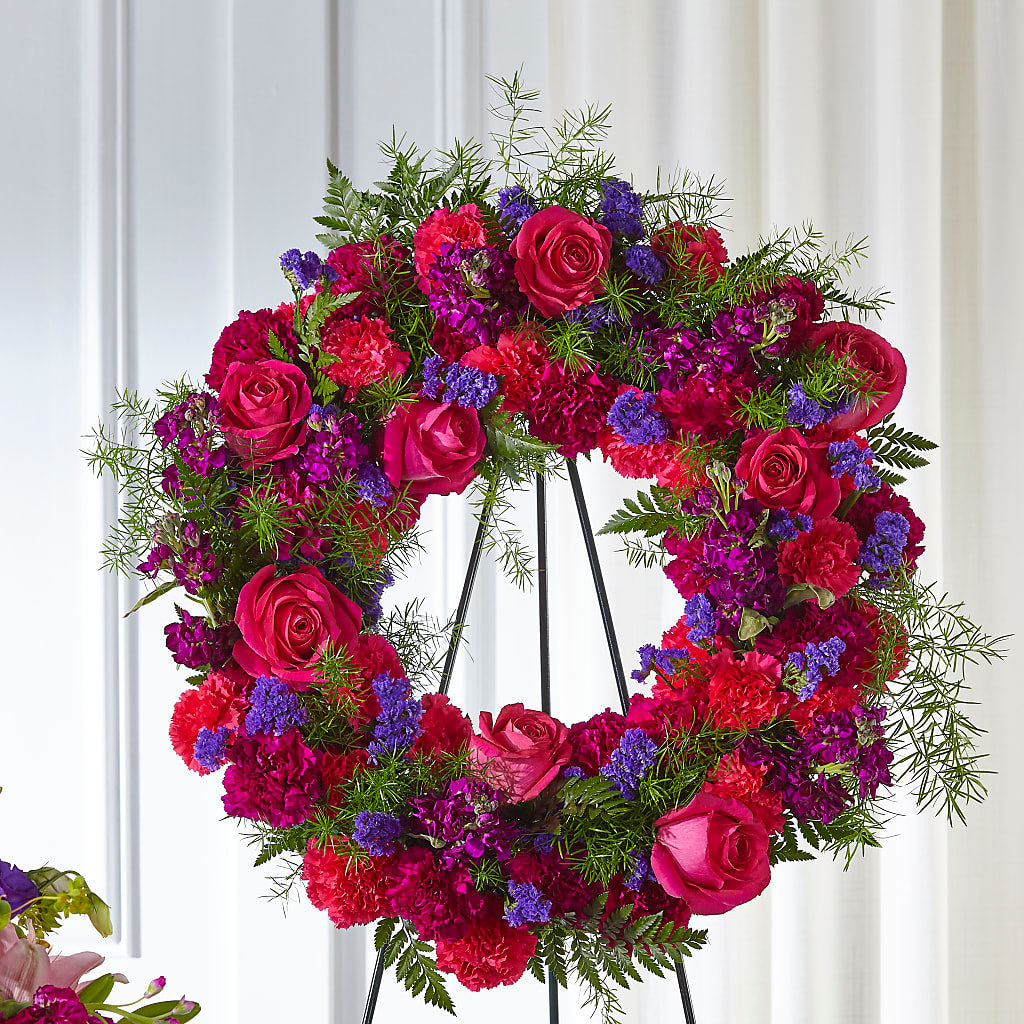 Calming Colors Wreath – Lakeside Florist, Battle Creek MI