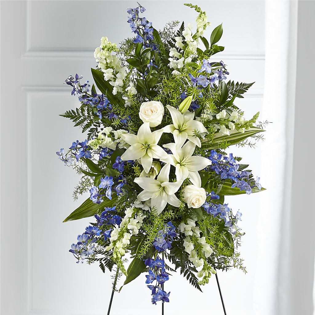 Faithful Friend Standing Spray – Lakeside Florist, Battle Creek MI