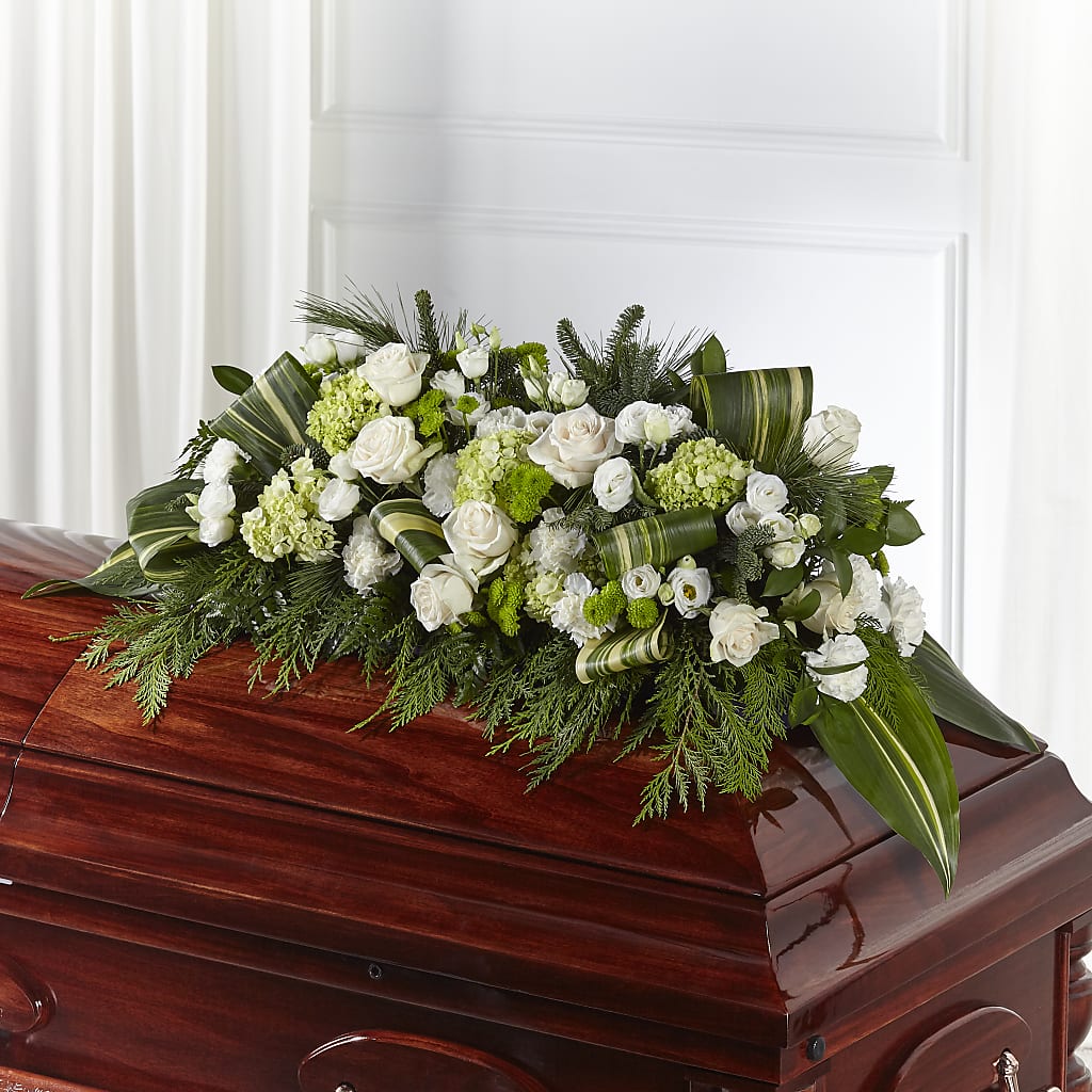 Hopeful Gesture Casket Spray – Lakeside Florist, Battle Creek MI