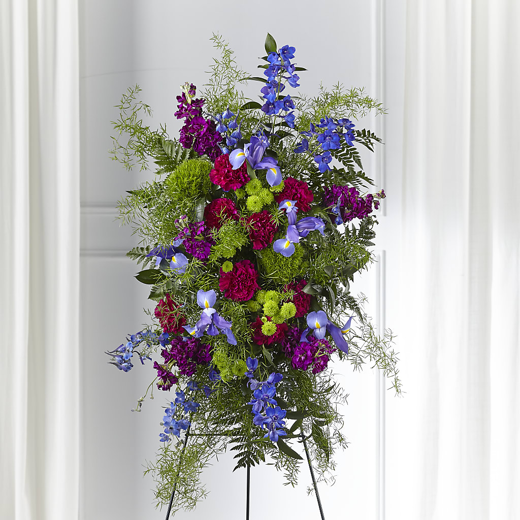 Heavenly Skies Standing Spray – Lakeside Florist, Battle Creek MI