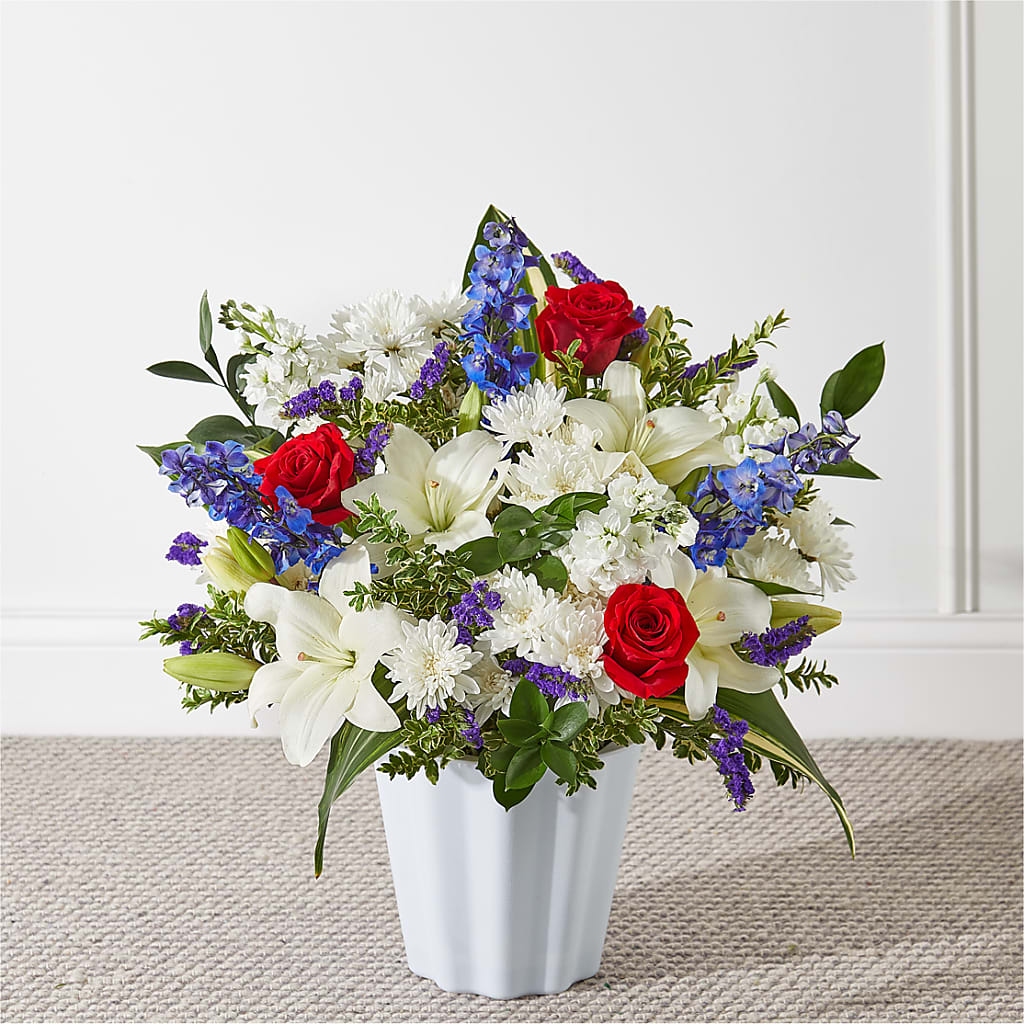 Consoled Floor Basket – Lakeside Florist, Battle Creek MI