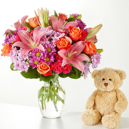 One and Only Bouquet and Bear Bundle –  Lakeside Florist, Battle Creek MI