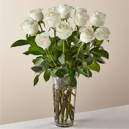 Long Stem White Rose Bouquet –  Lakeside Florist, Battle Creek MI