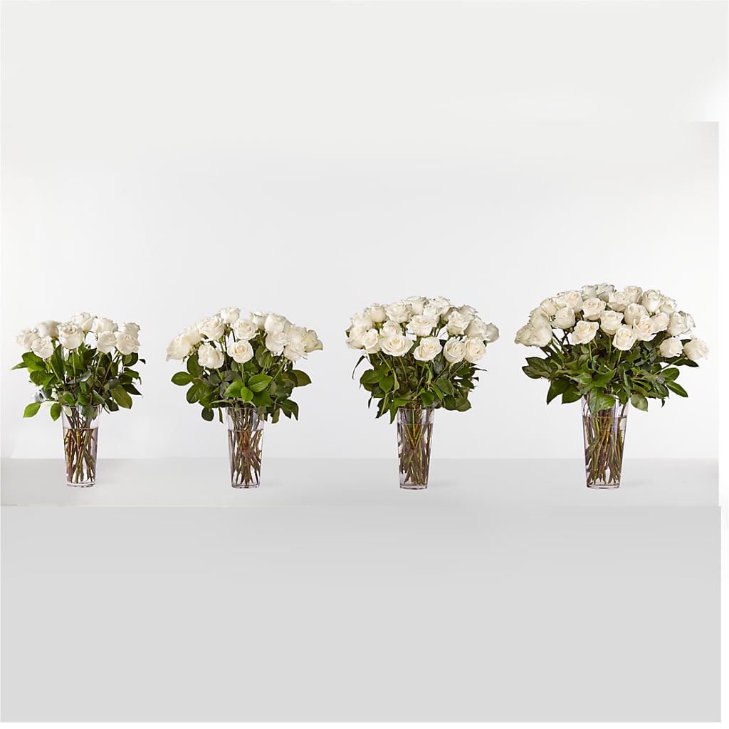 Long Stem White Rose Bouquet –  Lakeside Florist, Battle Creek MI