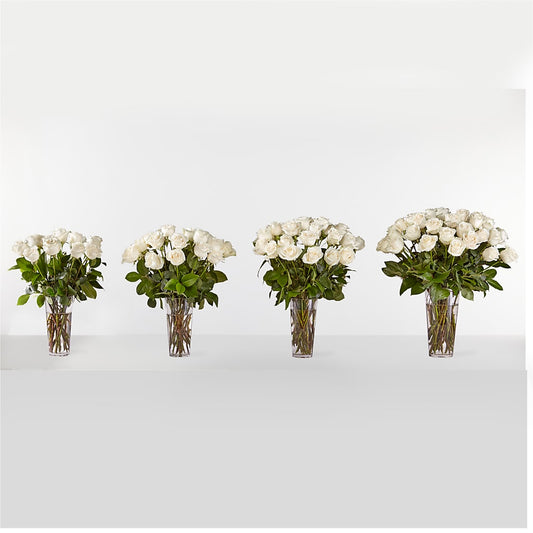 Long Stem White Rose Bouquet –  Lakeside Florist, Battle Creek MI