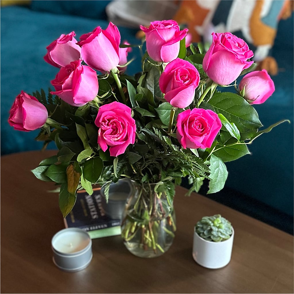 Long Stem Pink Rose Bouquet –  Lakeside Florist, Battle Creek MI