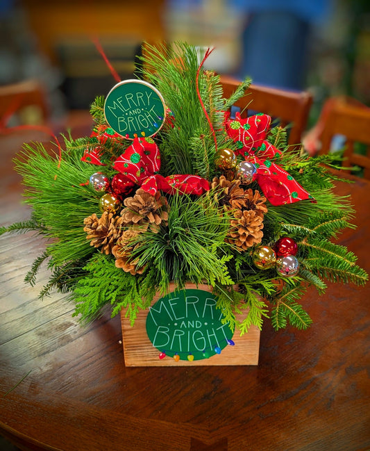 Merry & Bright Box Arrangement