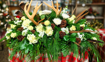 The Hunter’s Tribute Casket Spray –  Lakeside Florist, Battle Creek MI