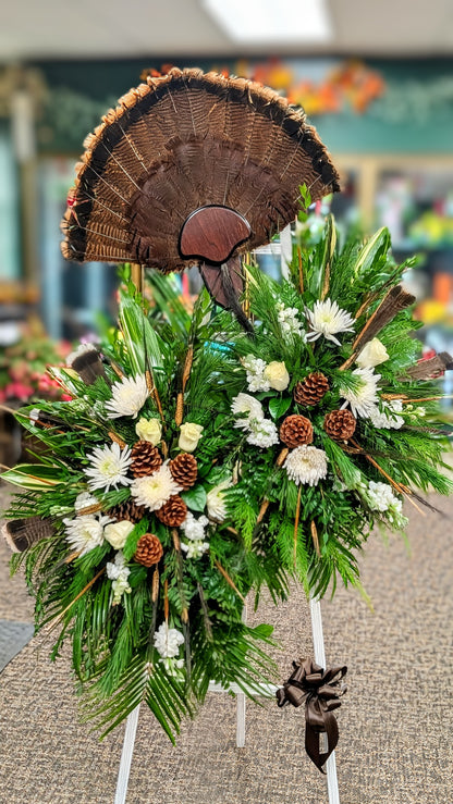 The Hunter’s Tribute Turkey Easel –  Lakeside Florist, Battle Creek MI