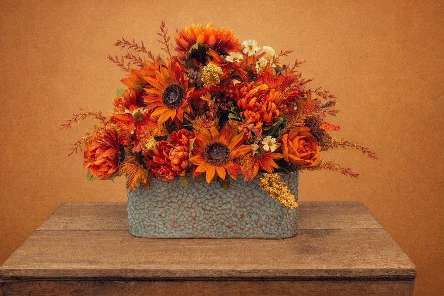 Golden Harvest Centerpiece –  Lakeside Florist, Battle Creek MI