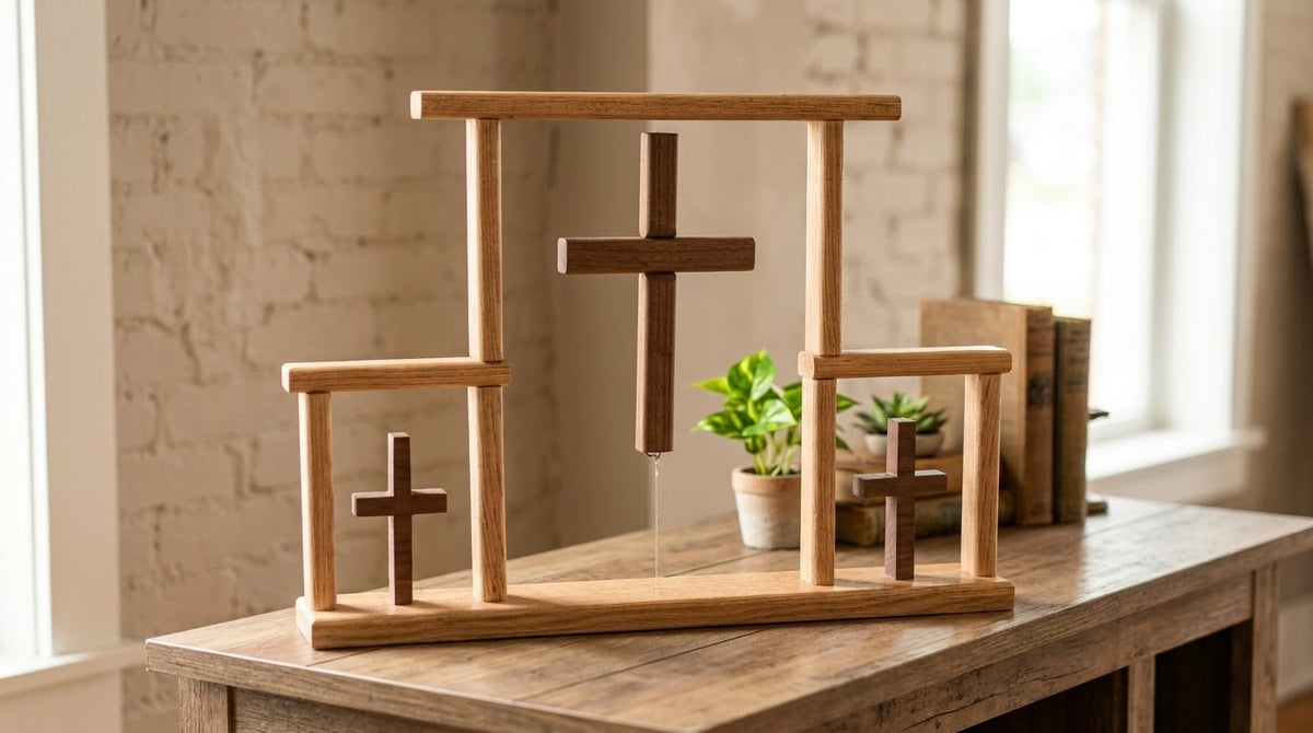 "Floating" Crosses –  Lakeside Florist, Battle Creek MI