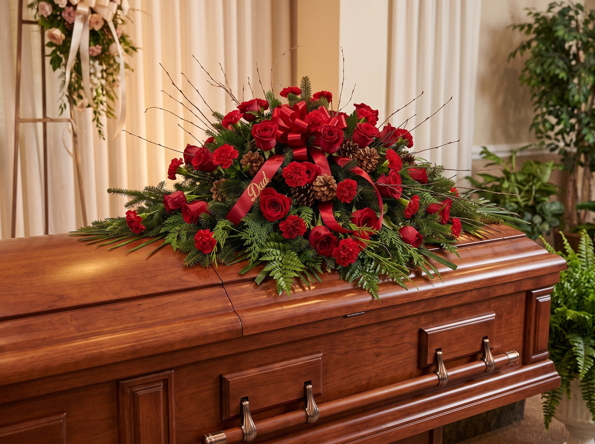 Forest Path Casket Spray –  Lakeside Florist, Battle Creek MI