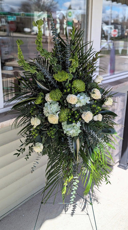 Peace and Comfort Standing Spray  –  Lakeside Florist, Battle Creek MI