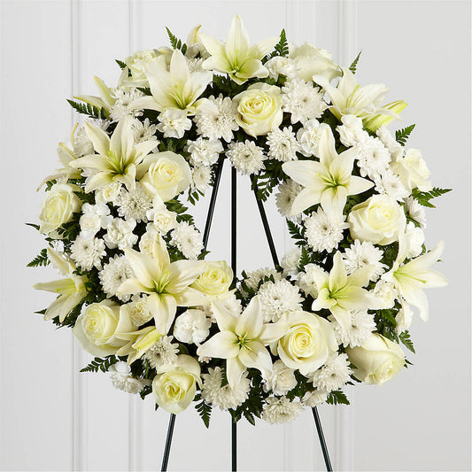 Treasured Tribute Wreath –  Lakeside Florist, Battle Creek MI