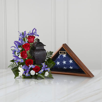 Patriotic Tribute Arrangement –  Lakeside Florist, Battle Creek MI