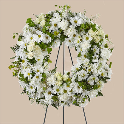Faithful Wishes Wreath –  Lakeside Florist, Battle Creek MI