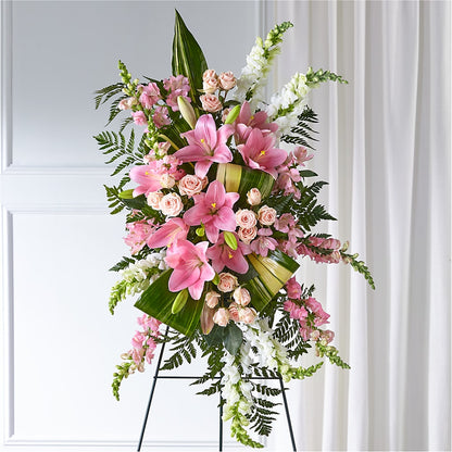 Elegant Embrace Standing Spray –  Lakeside Florist, Battle Creek MI