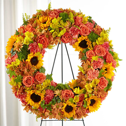 Autumnal Memories Wreath (Standard) –  Lakeside Florist, Battle Creek MI