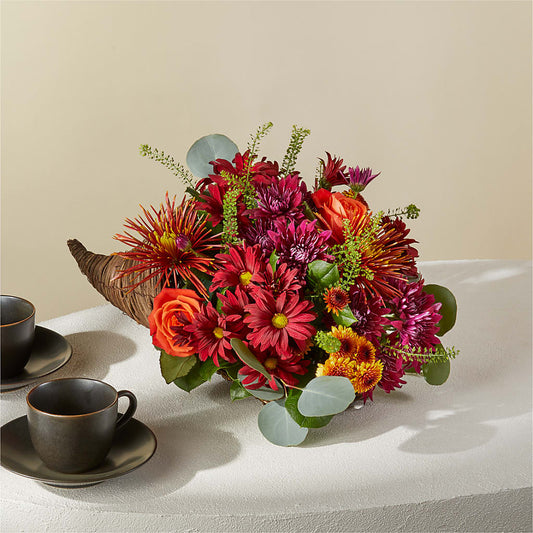 Autumn Herald Cornucopia –  Lakeside Florist, Battle Creek MI